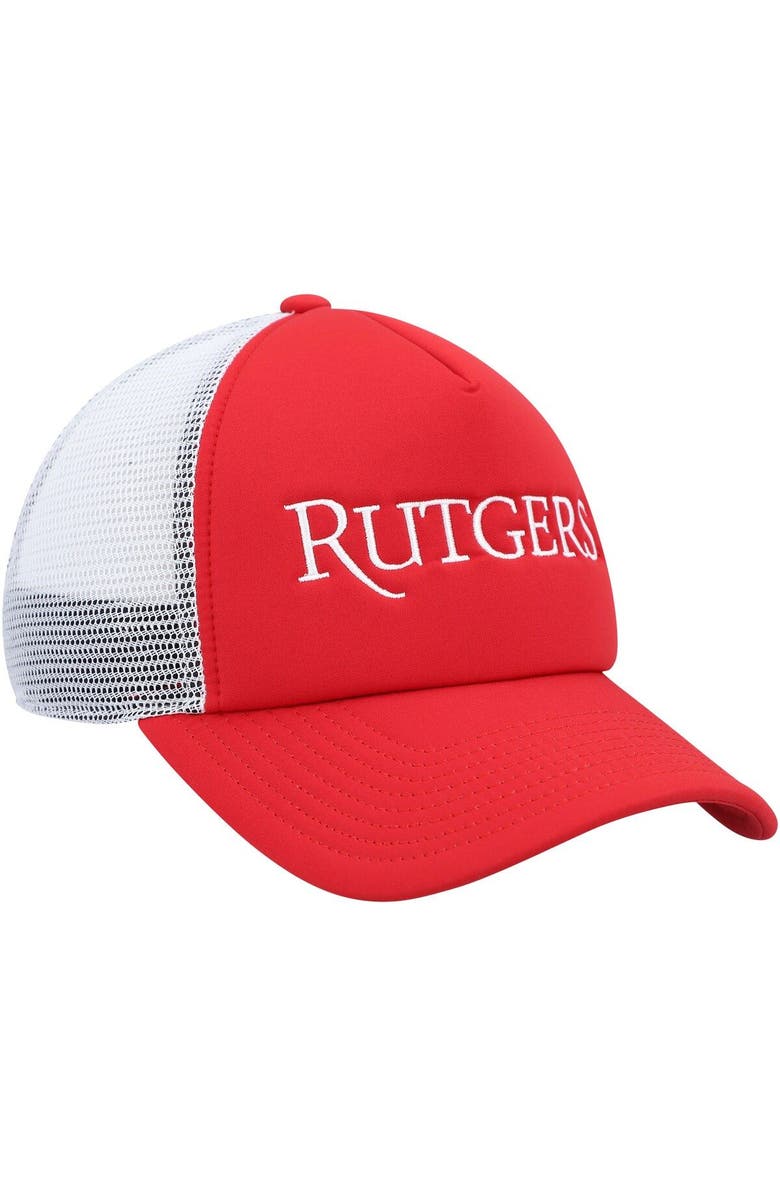 adidas Men's adidas Scarlet/White Rutgers Scarlet Knights Foam Trucker Snapback Hat, Alternate, color, Scarlet