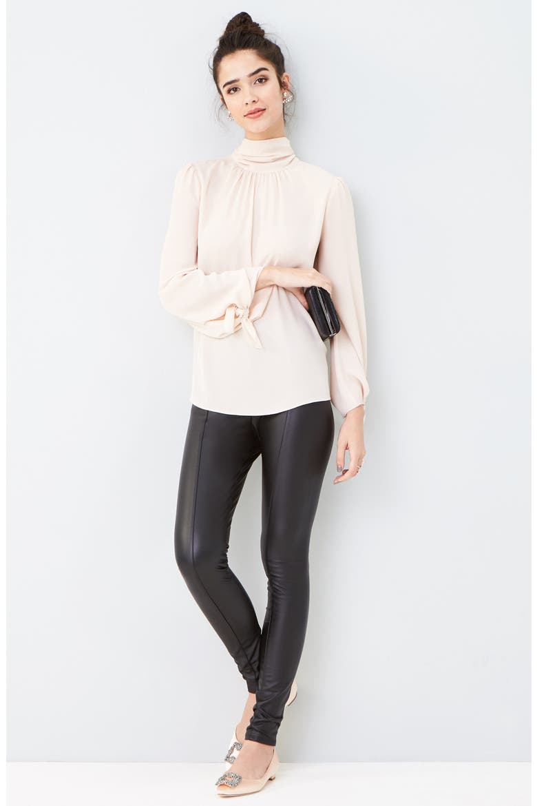 Lyssé High Waist Faux Leather Leggings, Main, color, BLACK