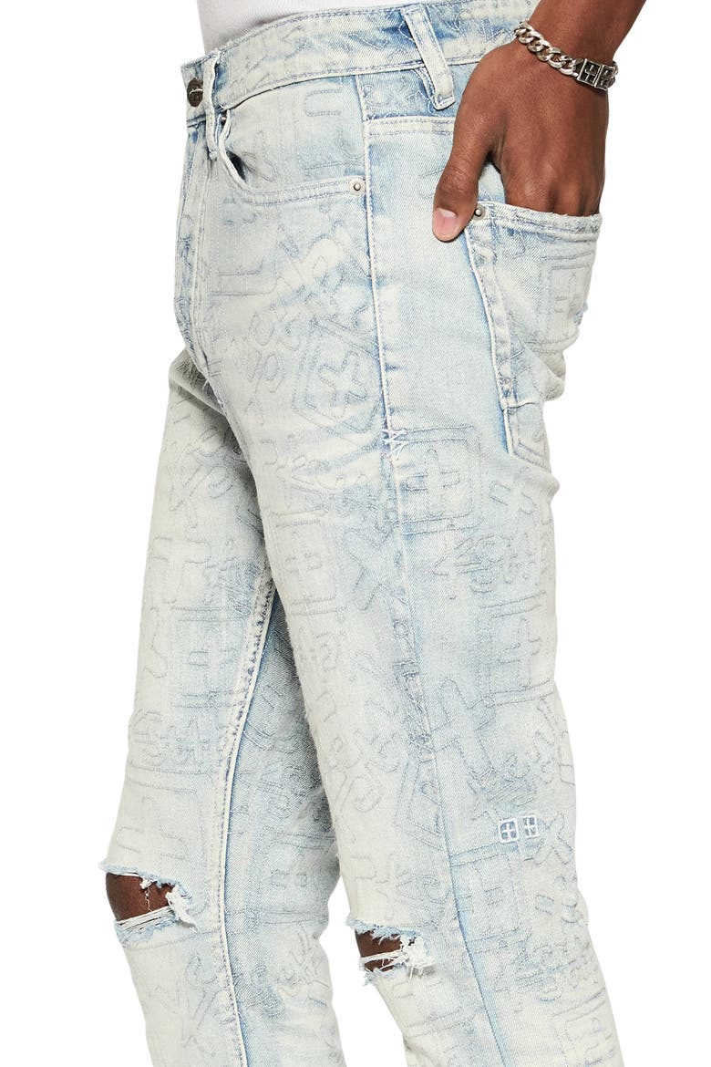 Van Winkle Stencil Legacy Ripped Skinny Jeans, Alternate, color, DENIM