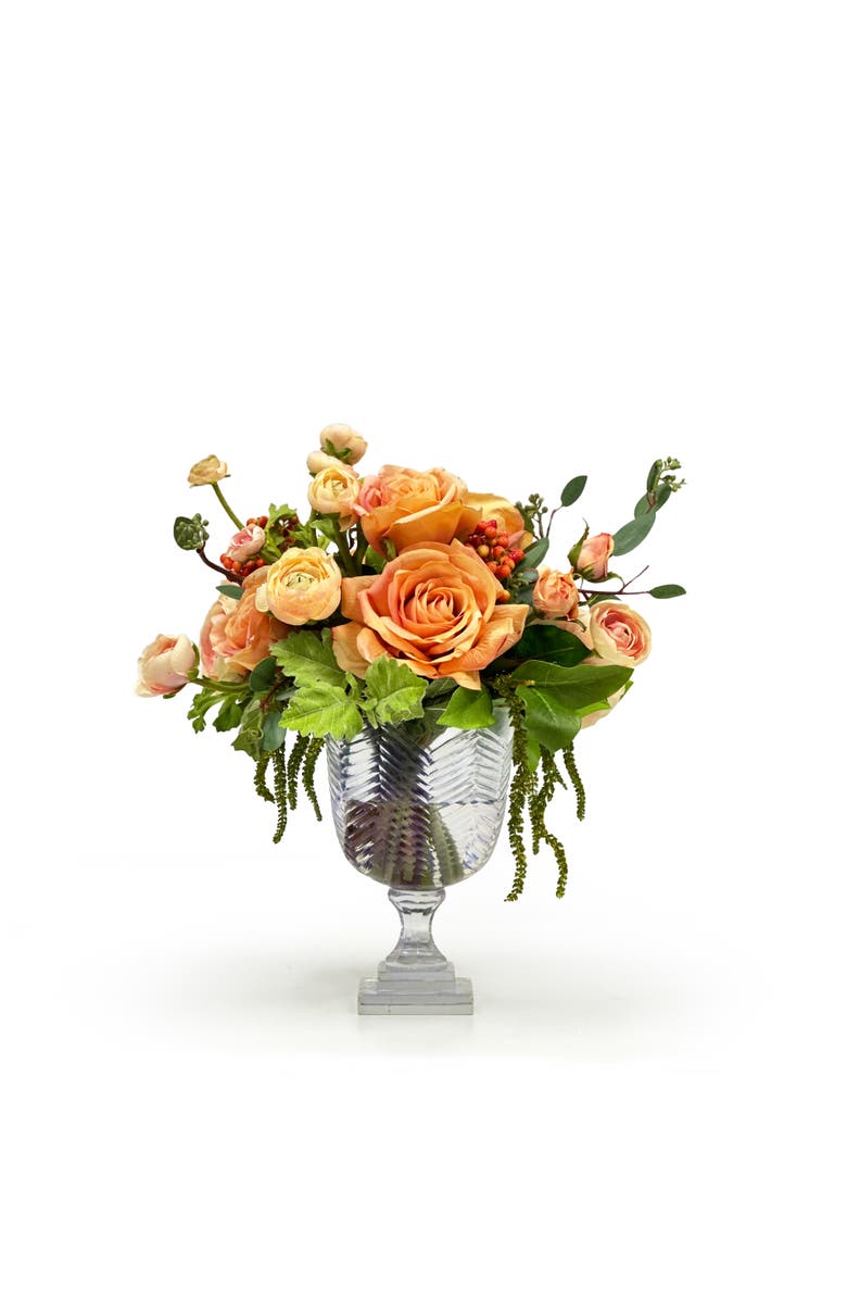 Winward Home Rose Ranunculus In Cut Glass, Main, color, 