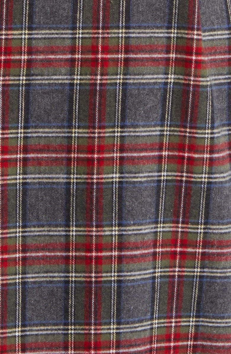 L.L.Bean Scotch Plaid Fleece-Lined Cotton Flannel Robe, Alternate, color, 