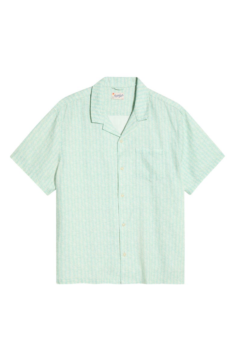 Marine Layer Resort Camp Shirt, Alternate, color, Aqua Sardine Print