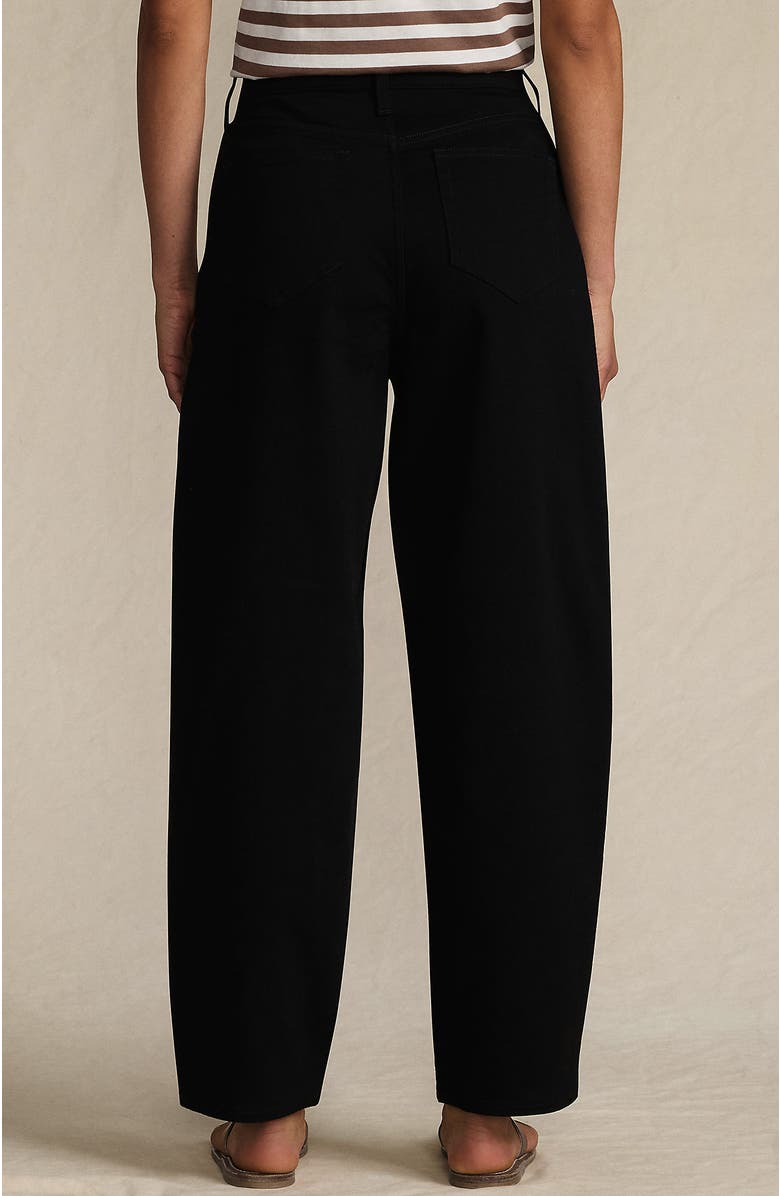 Lands' End Recover High Rise Barrel Leg Ankle Jeans, Alternate, color, Black