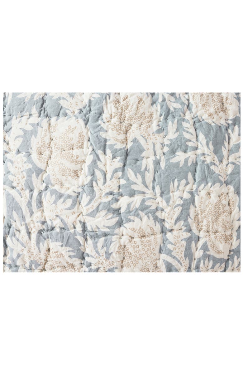 Robles Hand-Stitched Organic Cotton Quilt, Alternate, color, TIDAL/ KHAKI