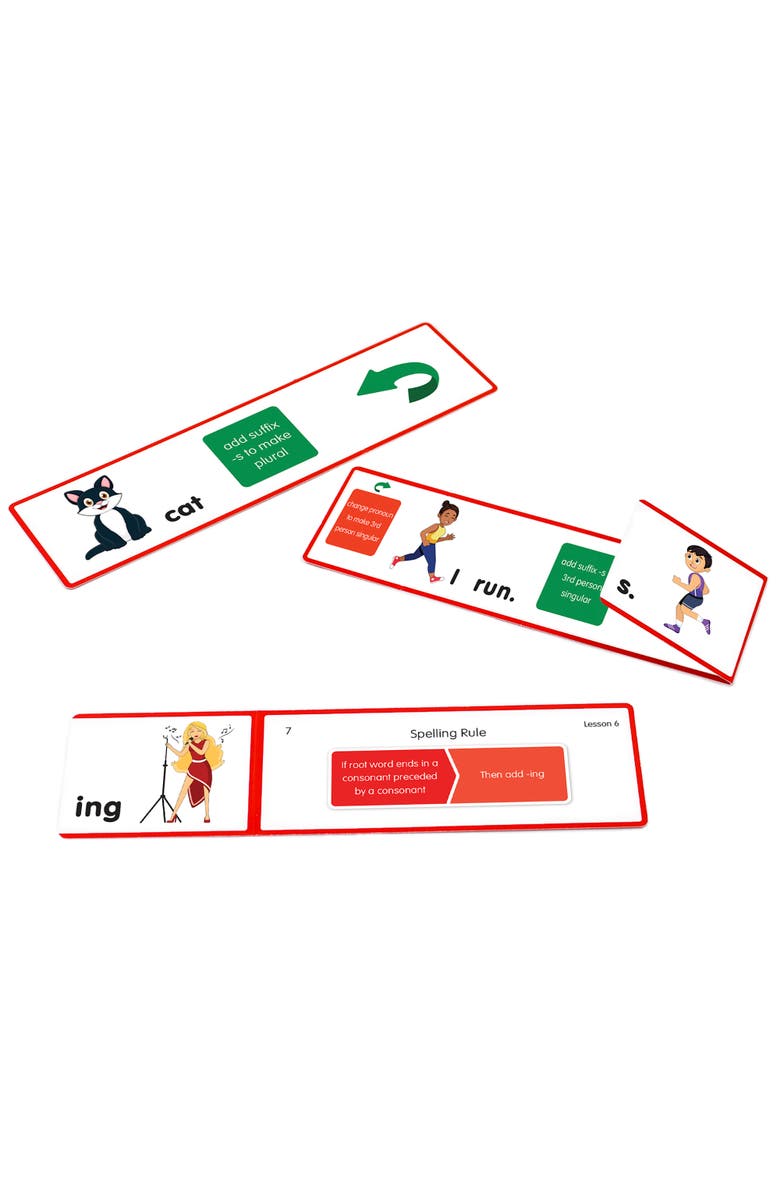 Junior Learning Suffix Flash Cards, Grade 1, Alternate, color, Multicolored