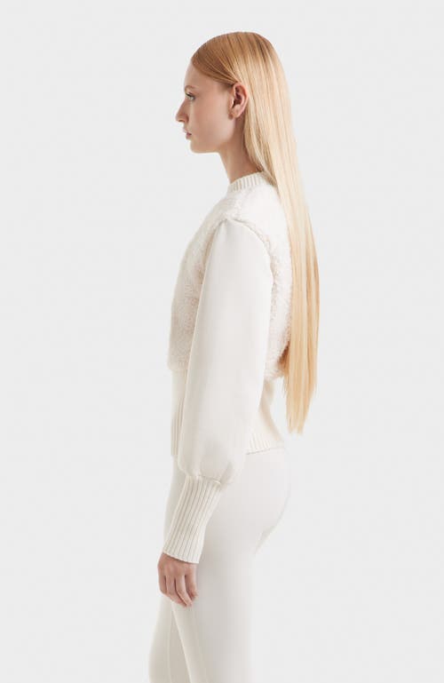 Rudsak Florence Plush Crewneck Sweater In White