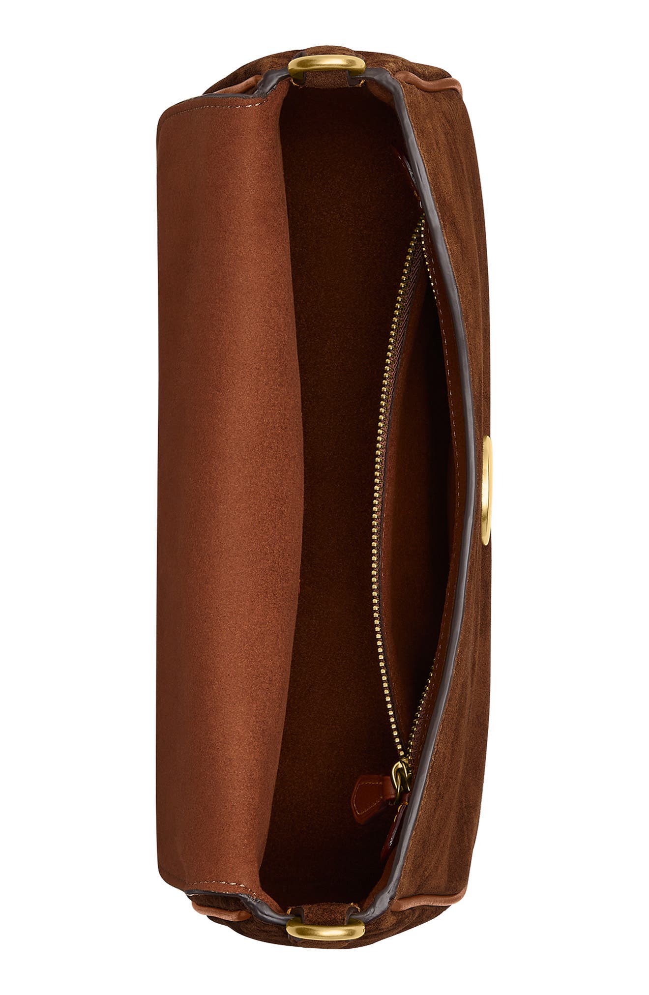 COACH Tabby Soft Suede Shoulder Bag, Alternate, color, Warm Brown