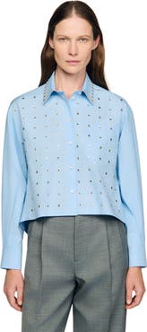 SANDRO Rhinestone shirt