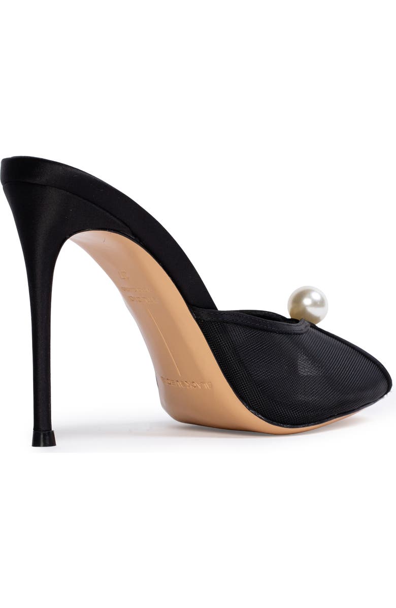 BLACK SUEDE STUDIO Sadie Peep Toe Slide Sandal, Alternate, color, Black Mesh