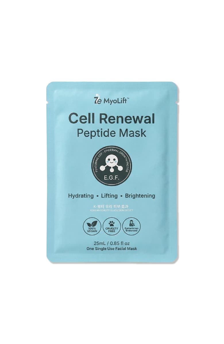 MyoLift Cell Renewal Peptide Mask, Main, color, White