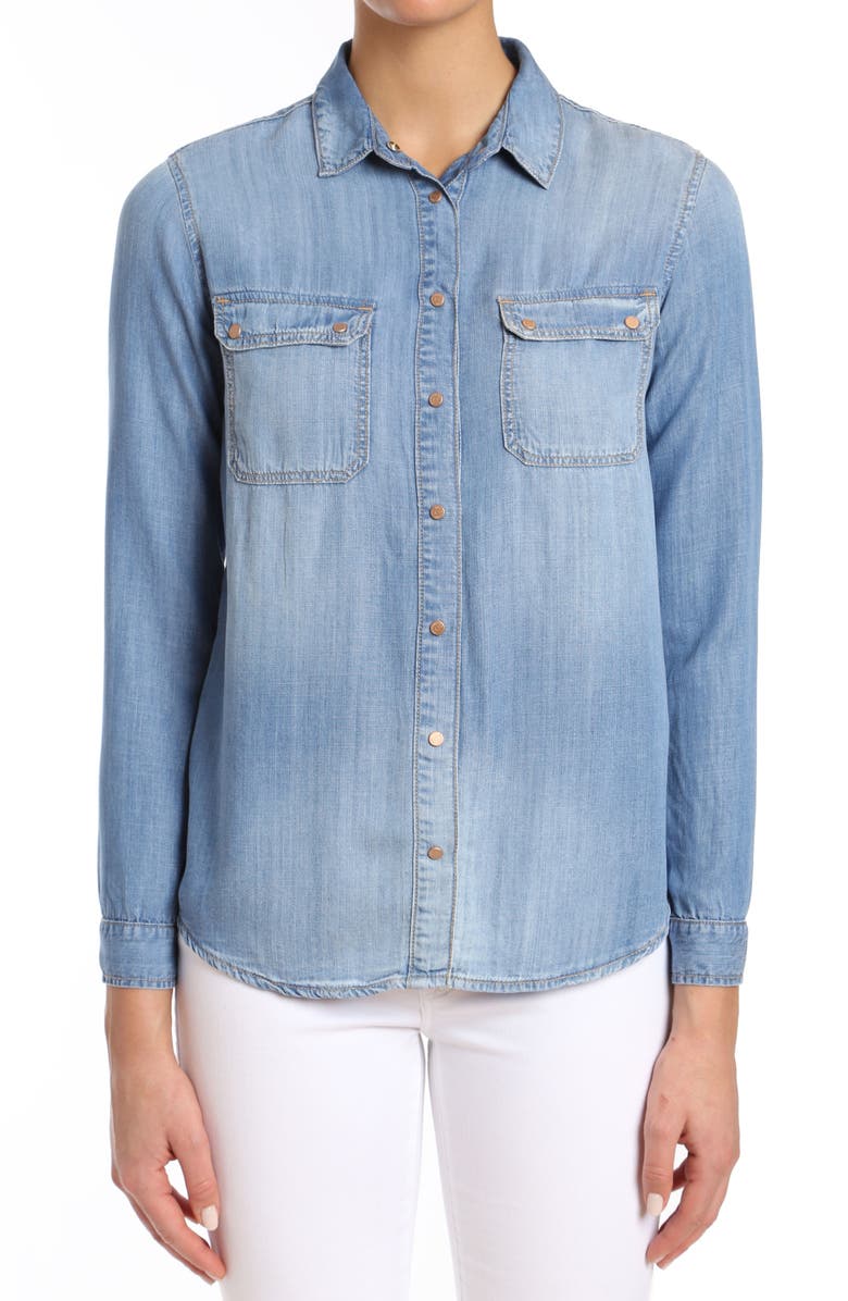 Mavi Jeans Sammy Indigo Gold Denim Shirt, Main, color, 