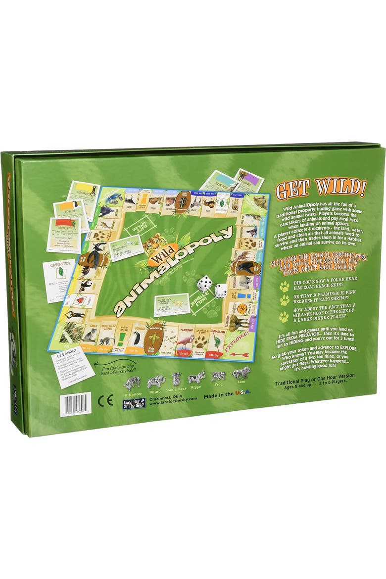 Wild Animalopoly Monopoly Board Game, Alternate, color, Multicolored