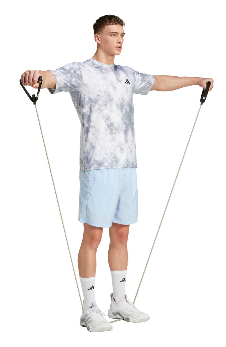 adidas Recycled Polyester Training Shorts, Alternate, color, Blue/ Black