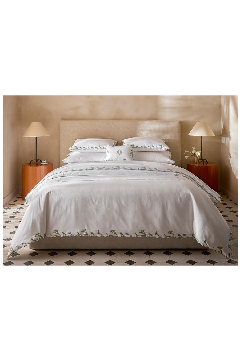 Marcella Egyptian Cotton Pillow Sham, Alternate, color, BONE