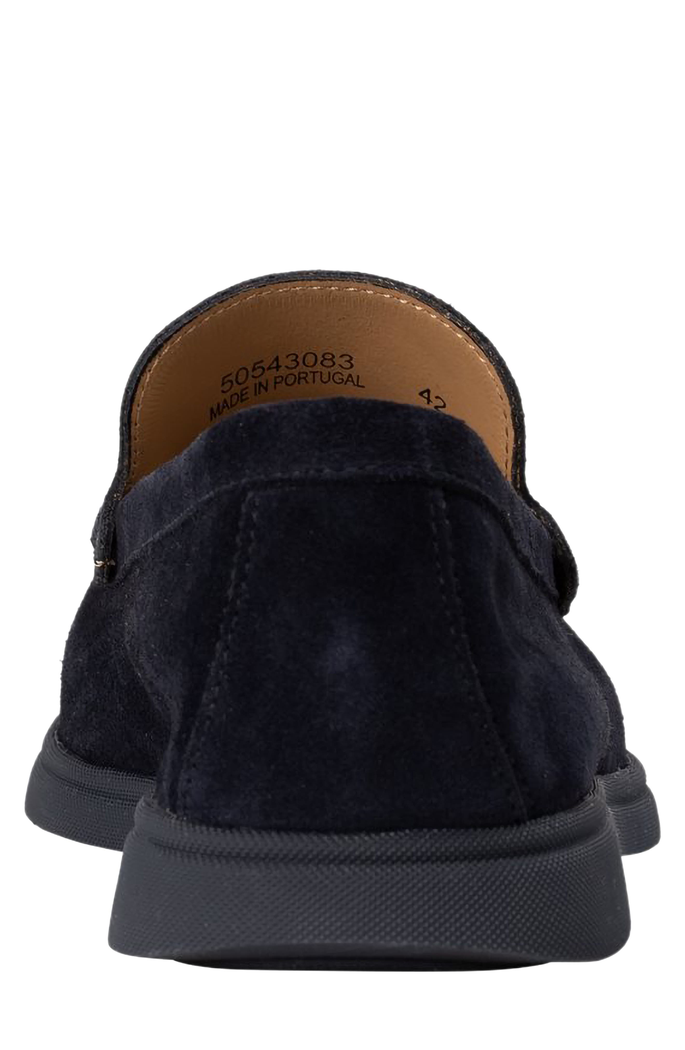 Sienne Moc Toe Loafer, Alternate, color, DARK BLUE
