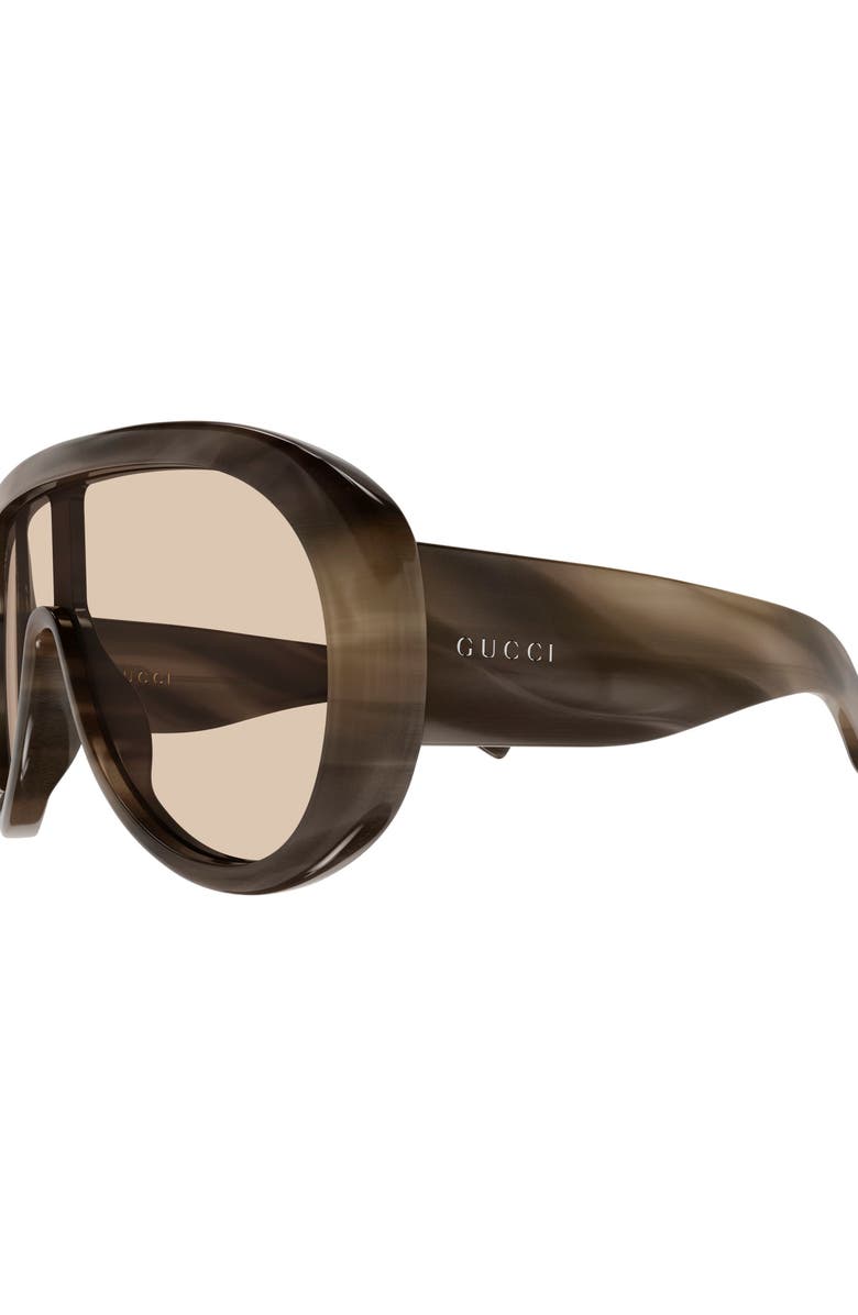 Gucci 99mm Navigator Sunglasses, Alternate, color, Havana