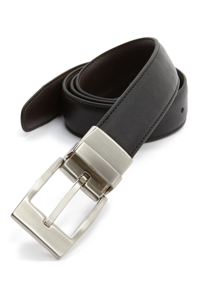 Reversible Leather Belt, Alternate, color, BLACK/BROWN