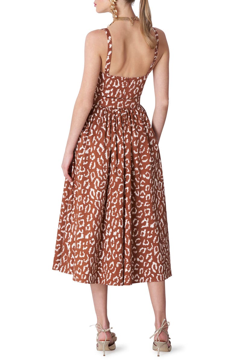 Carolina Herrera Animal Print Sundress, Alternate, color,