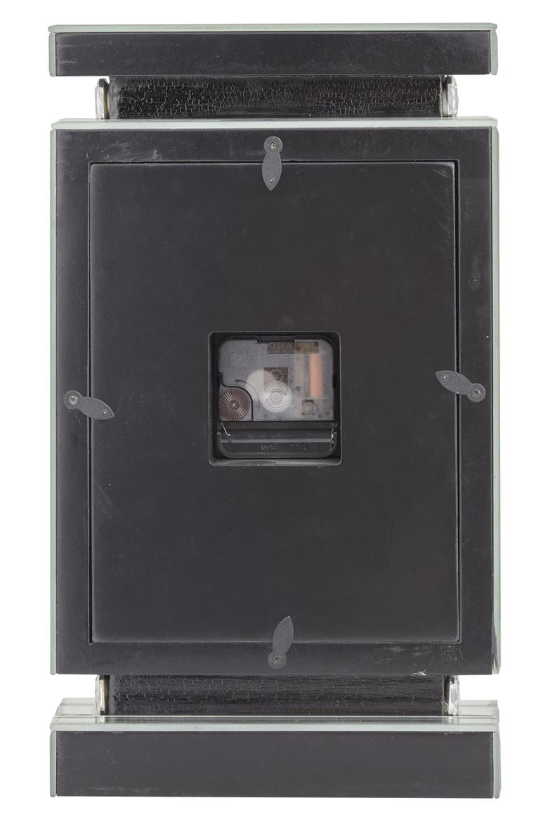 Glam Silver Glass Clock, Alternate, color, SILVER