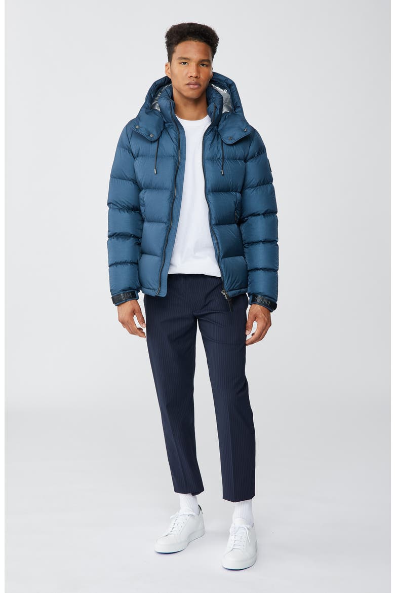 Jonas Water Repellent Down Coat, Alternate, color, NAVY