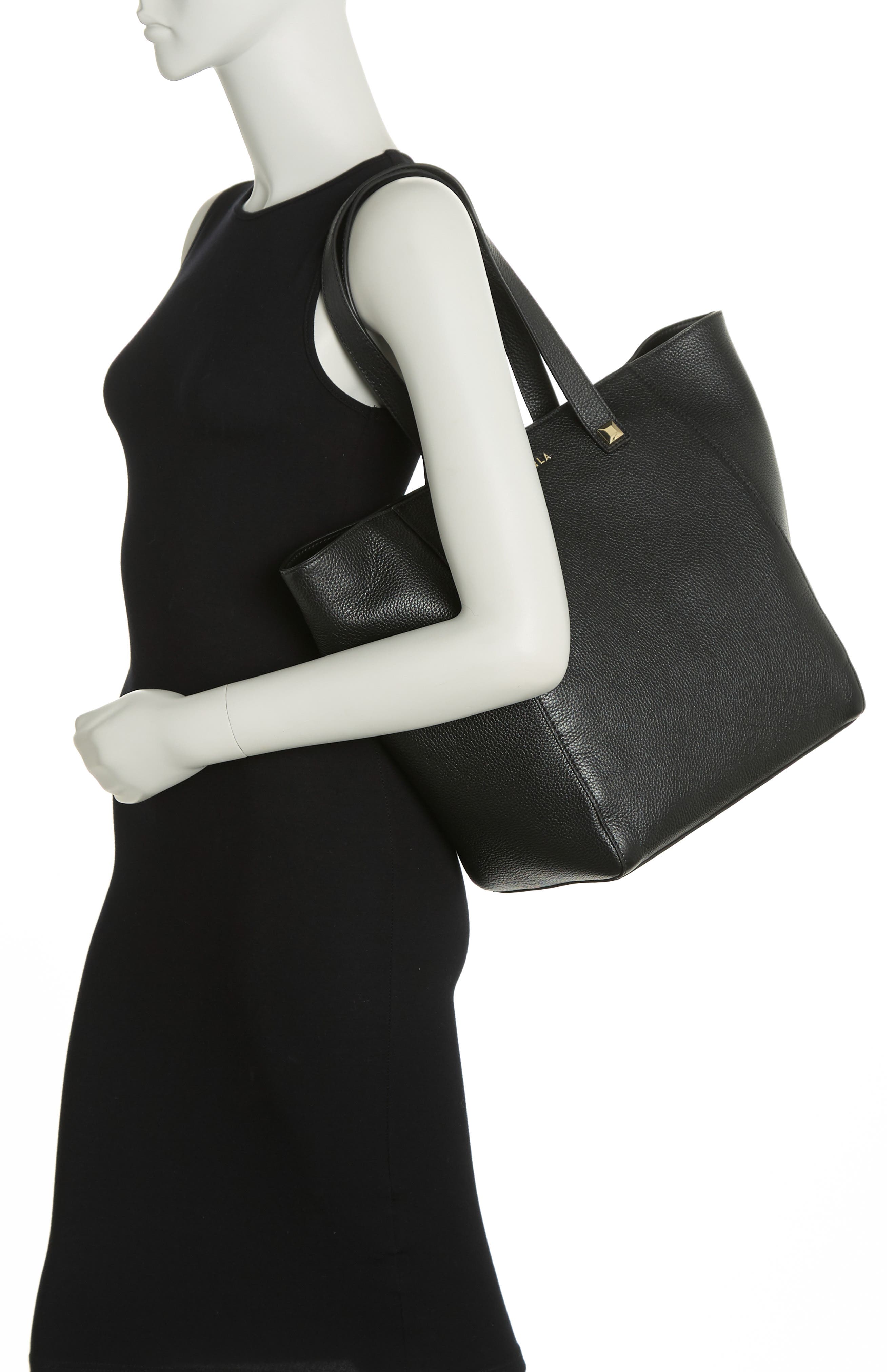 Furla Afrodite Double Handle Leather Tote Bag, Alternate, color, 