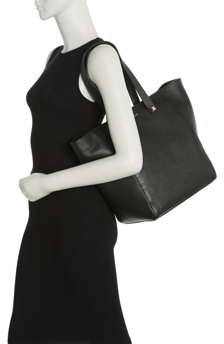 Furla Afrodite Double Handle Leather Tote Bag, Alternate, color,