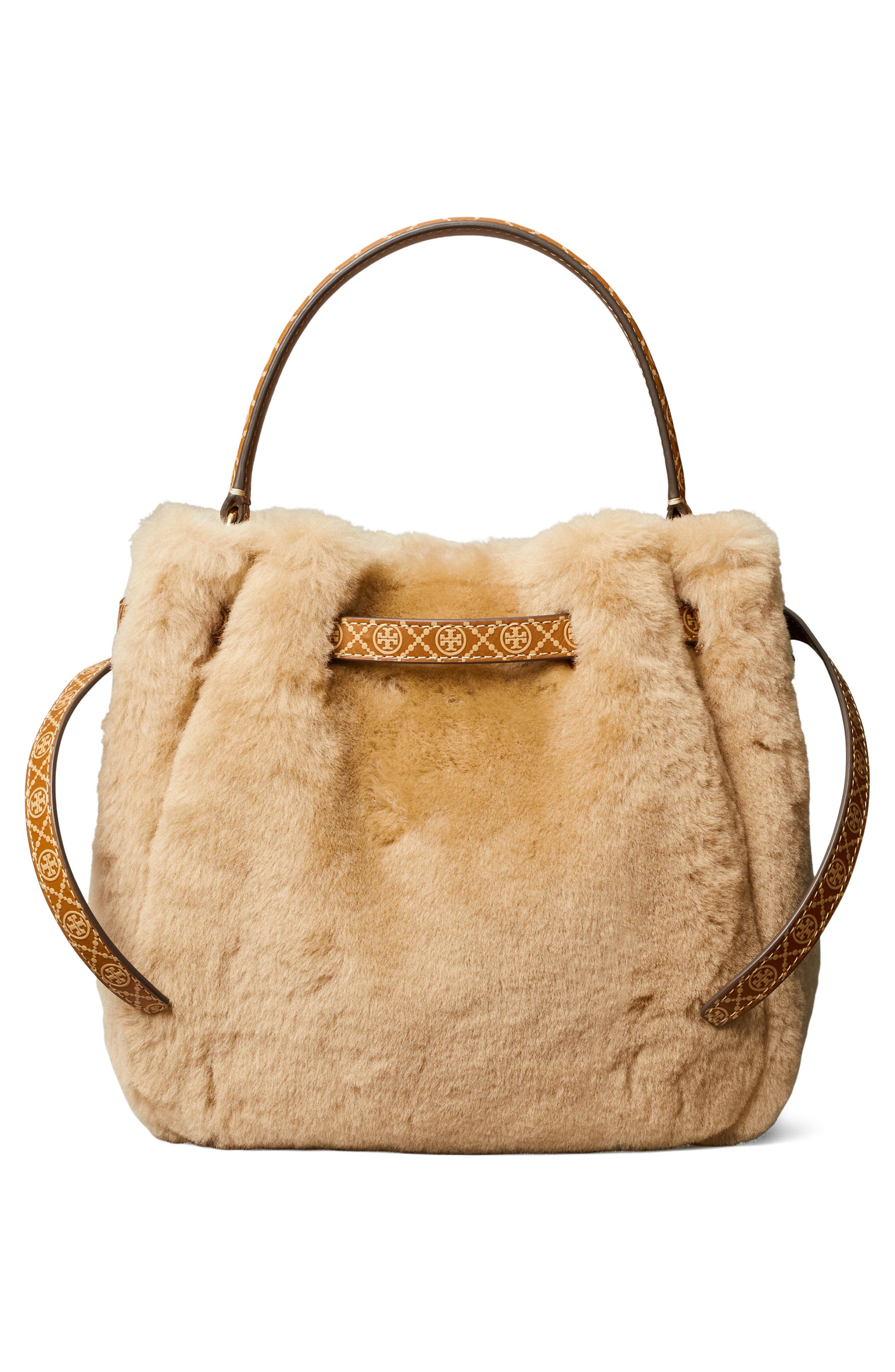 Romy Shearling Bucket Bag, Alternate, color, TEDDY