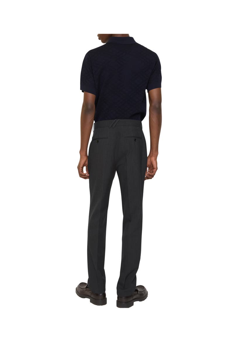 Wool Blend Tailored Trousers, Alternate, color, Midnight grey melange