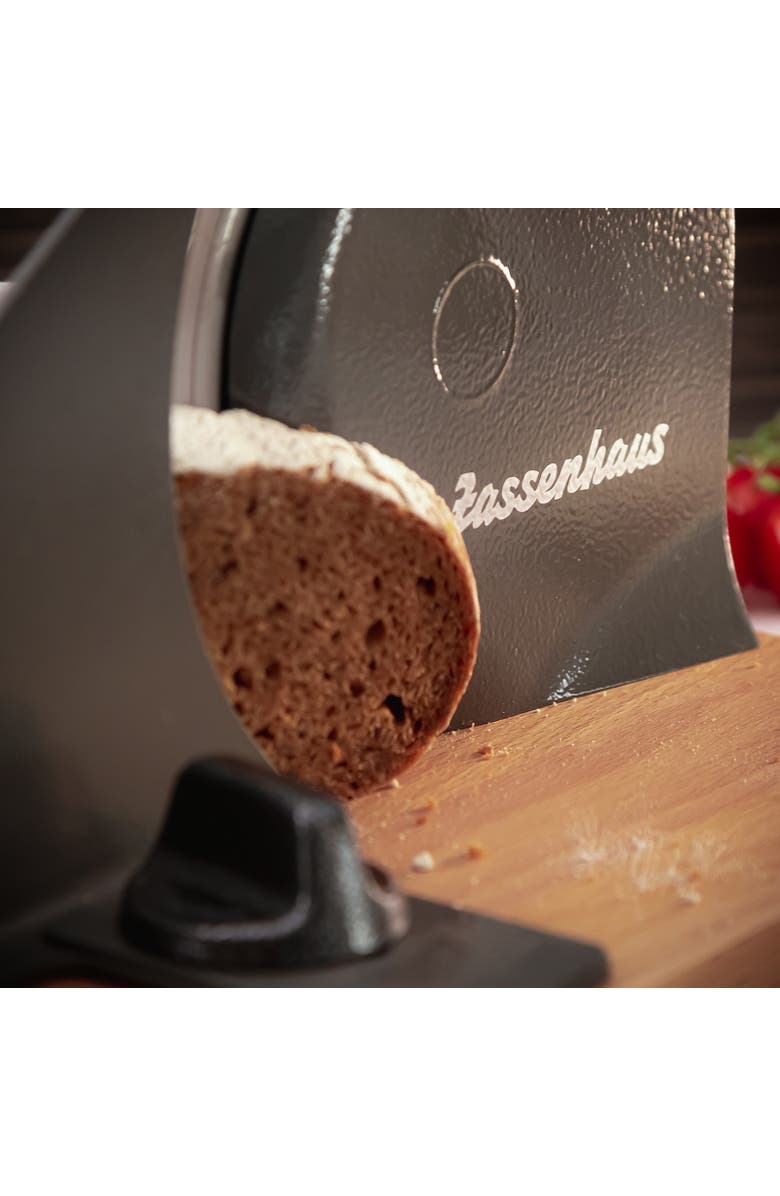 ZASSENHAUS Manual Bread Slicer, Hand Crank Home Bread Slicer, 11.75" x 8", Alternate, color, Gray
