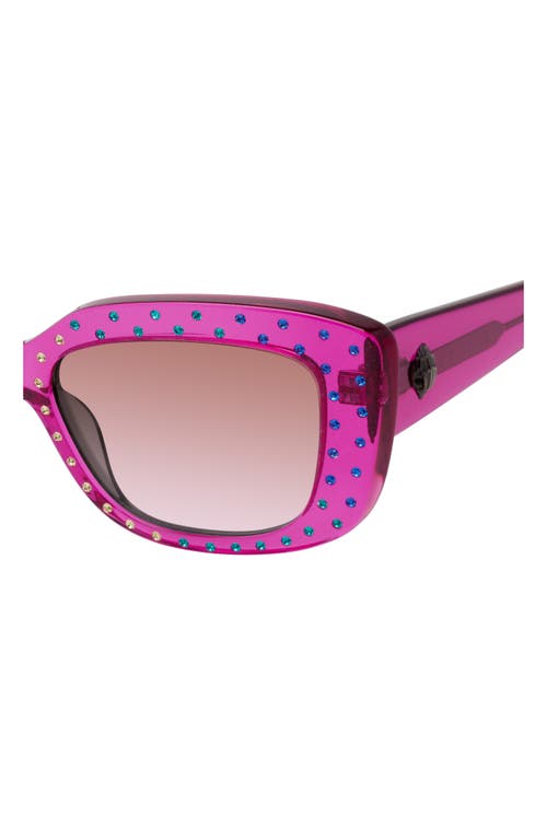 Kurt Geiger London 52mm Rectangular Sunglasses In Pink/pink Gradient