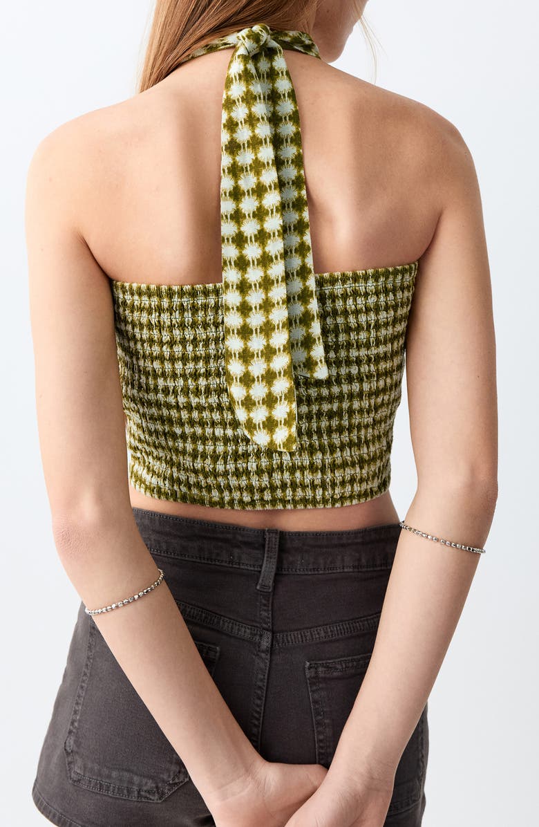 MANGO TEEN AlloverPrint Halter Top, Alternate, color, Pastel Green