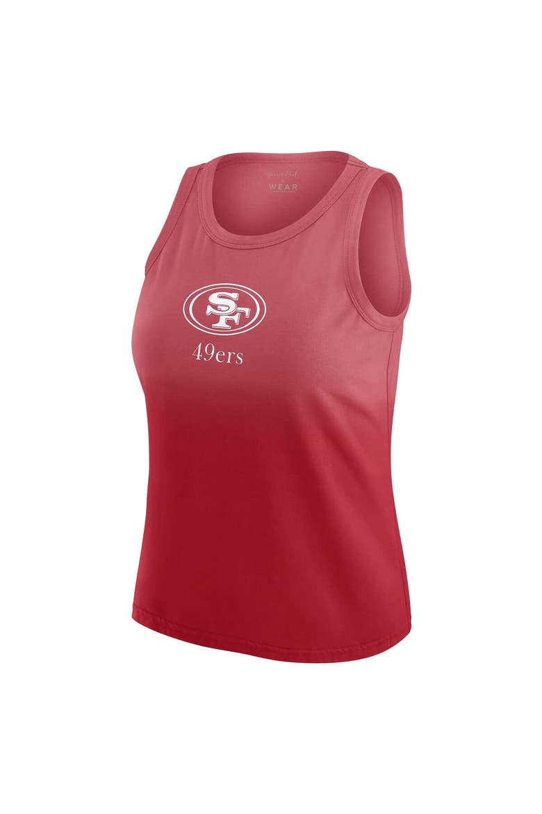 Women's WEAR by Erin Andrews x Gracie Hunt Scarlet San Francisco 49ers Ombre Tank Top, Alternate, color, Scarlet