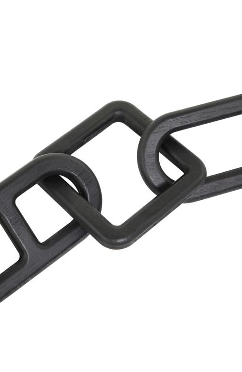 Uma Set Of 2 Wooden Chain Link Sculptures In Black