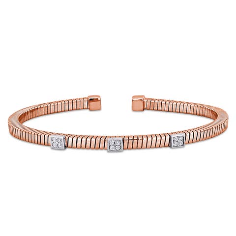 3/8 CTW Cubic Zirconia Station Bangle Bracelet