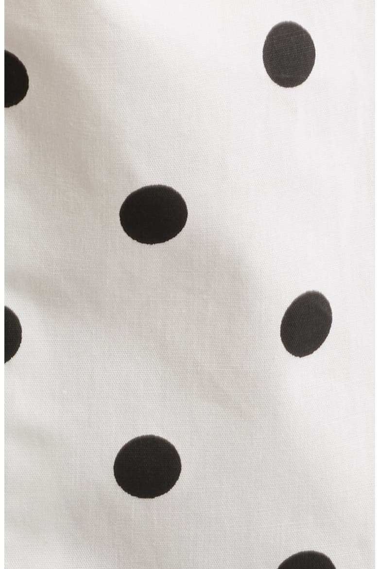 Audrey Polka Dot Button-Up Top, Alternate, color, BLACK/ WHITE