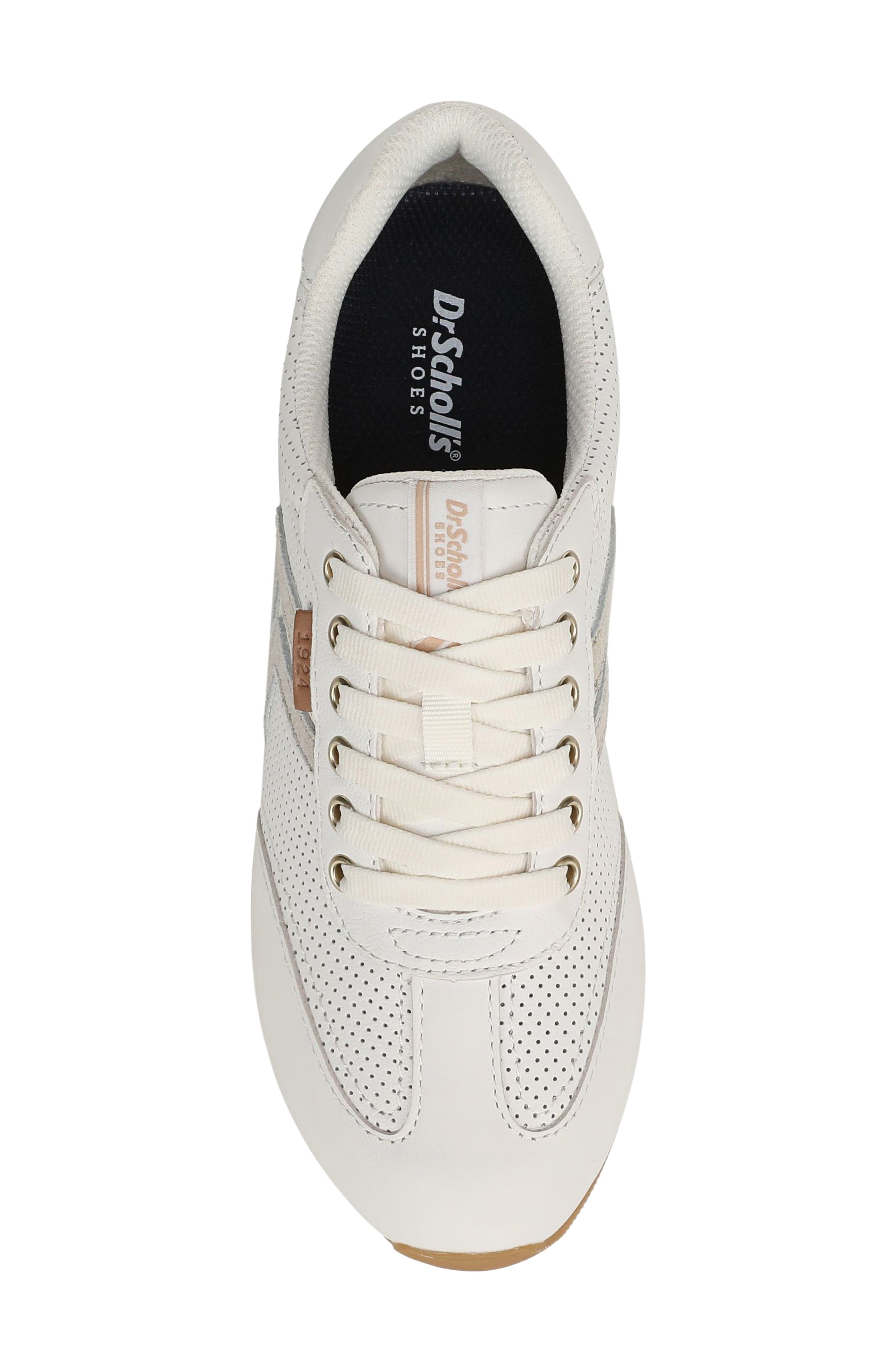 Dr. Scholl's Comeback Perforated Sneaker, Alternate, color, Off-White/ Champagne