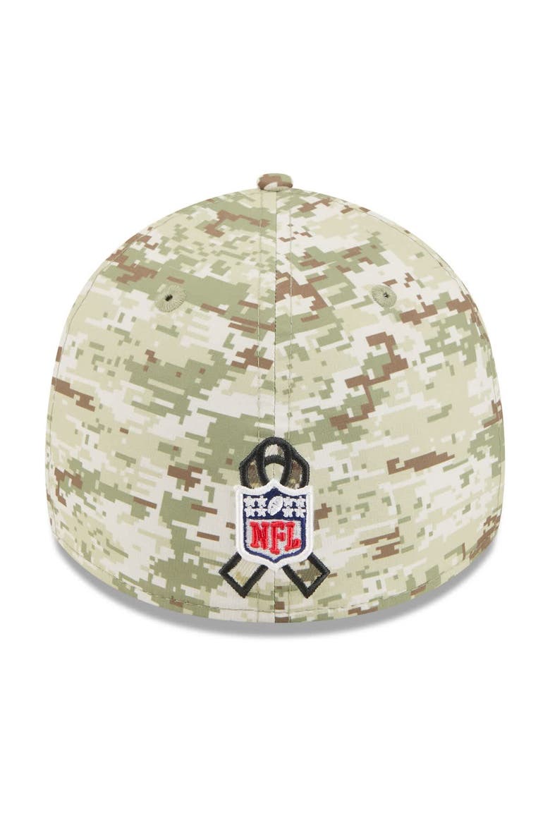 Men's New Era  Camo San Francisco 49ers 2025 Salute to Service 39THIRTY Flex Hat, Alternate, color, Camo