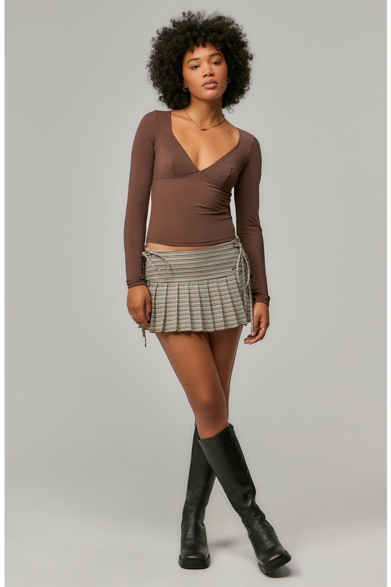 Je T’Aime Long Sleeve Top, Alternate, color, CHOCOLATE