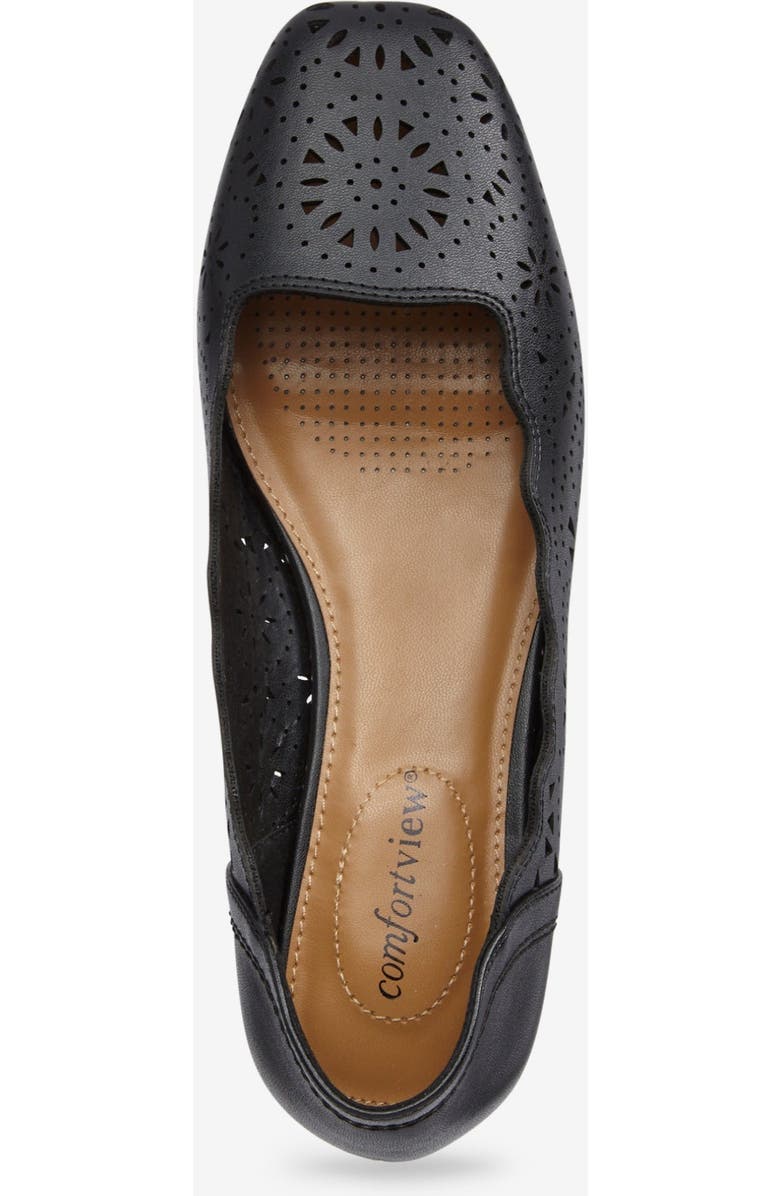 Comfortview The Laurell Slip On Flat, Alternate, color, Black