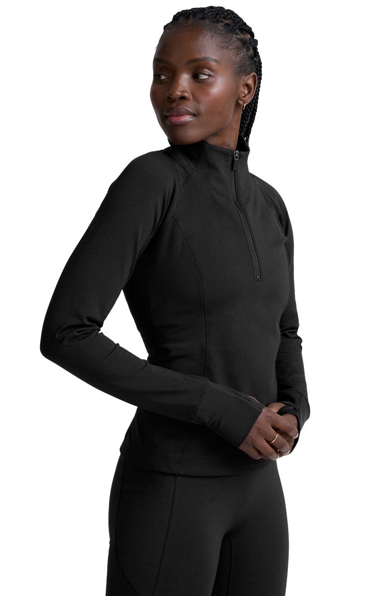 Beyond Yoga Allure Half Zip Top, Alternate, color, Black