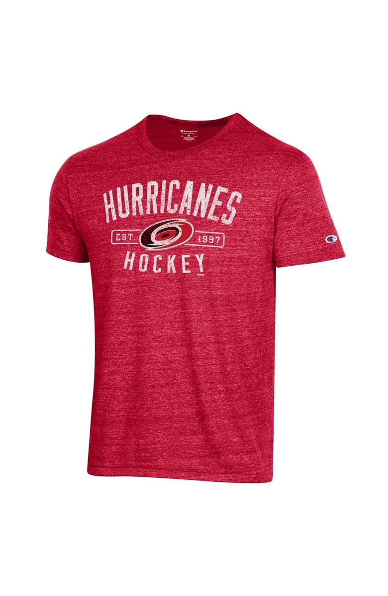 Champion Men's Champion Red Carolina Hurricanes Tri-Blend T-Shirt, Alternate, color, 