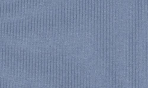 Nordstrom Rack Boat Neck Ribbed T-shirt In Blue