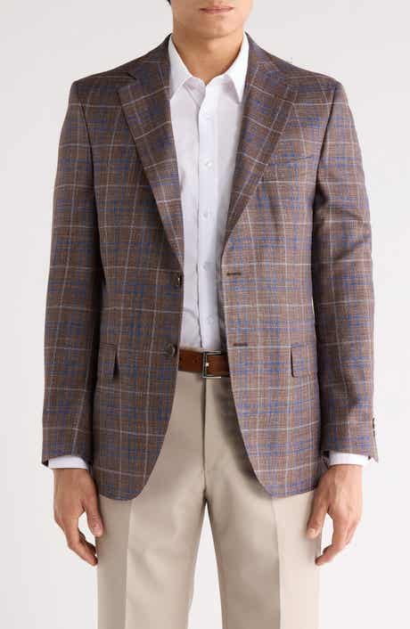 Peter Millar Plaid Wool Blend Sport Coat