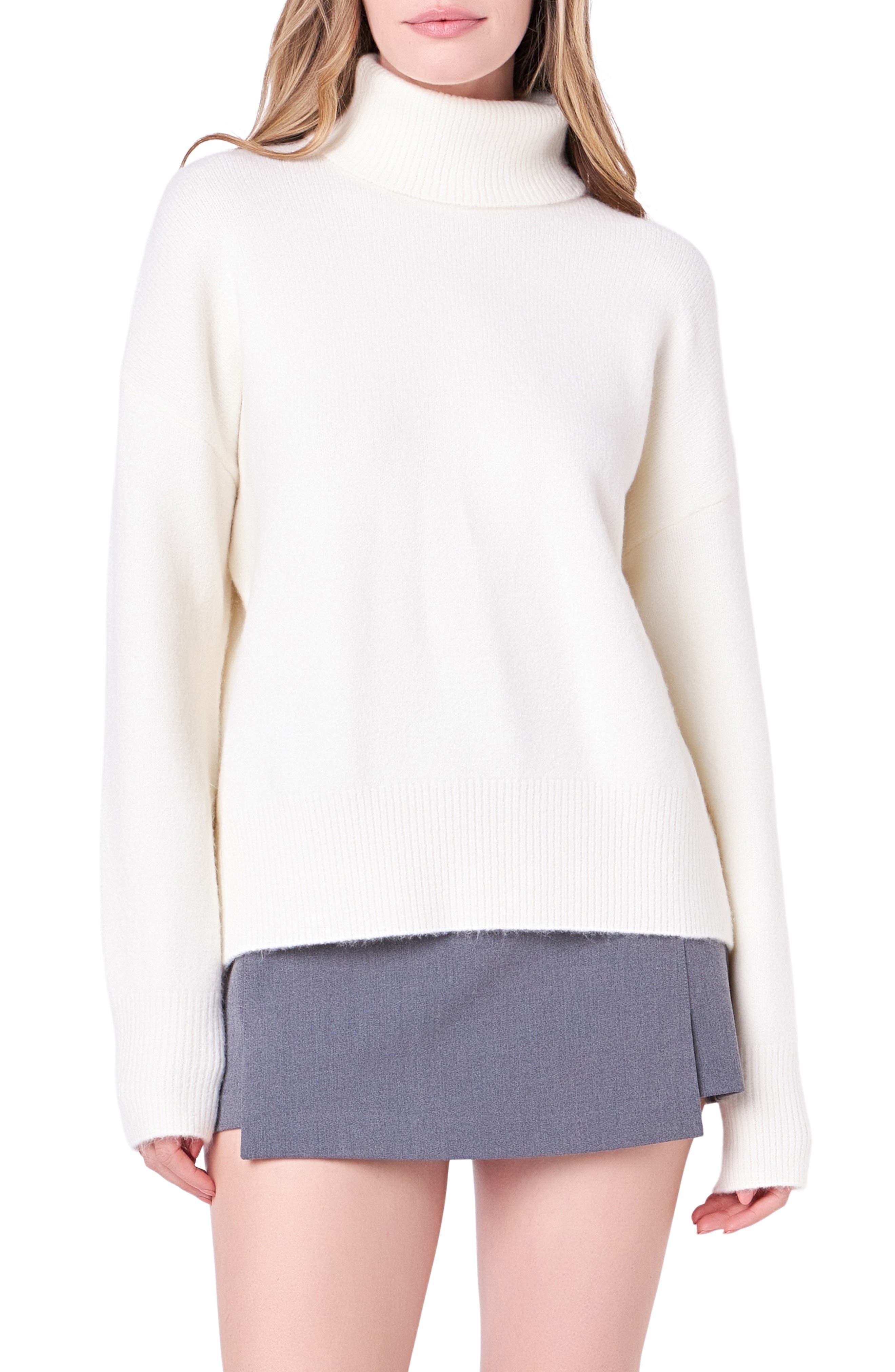 Notch Hem Turtleneck Sweater - image 5