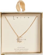 Leith Cubic Zirconia Initial Pendant Necklace