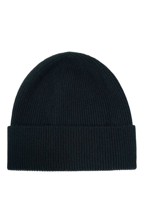 Cashmere Rib Knit Beanie