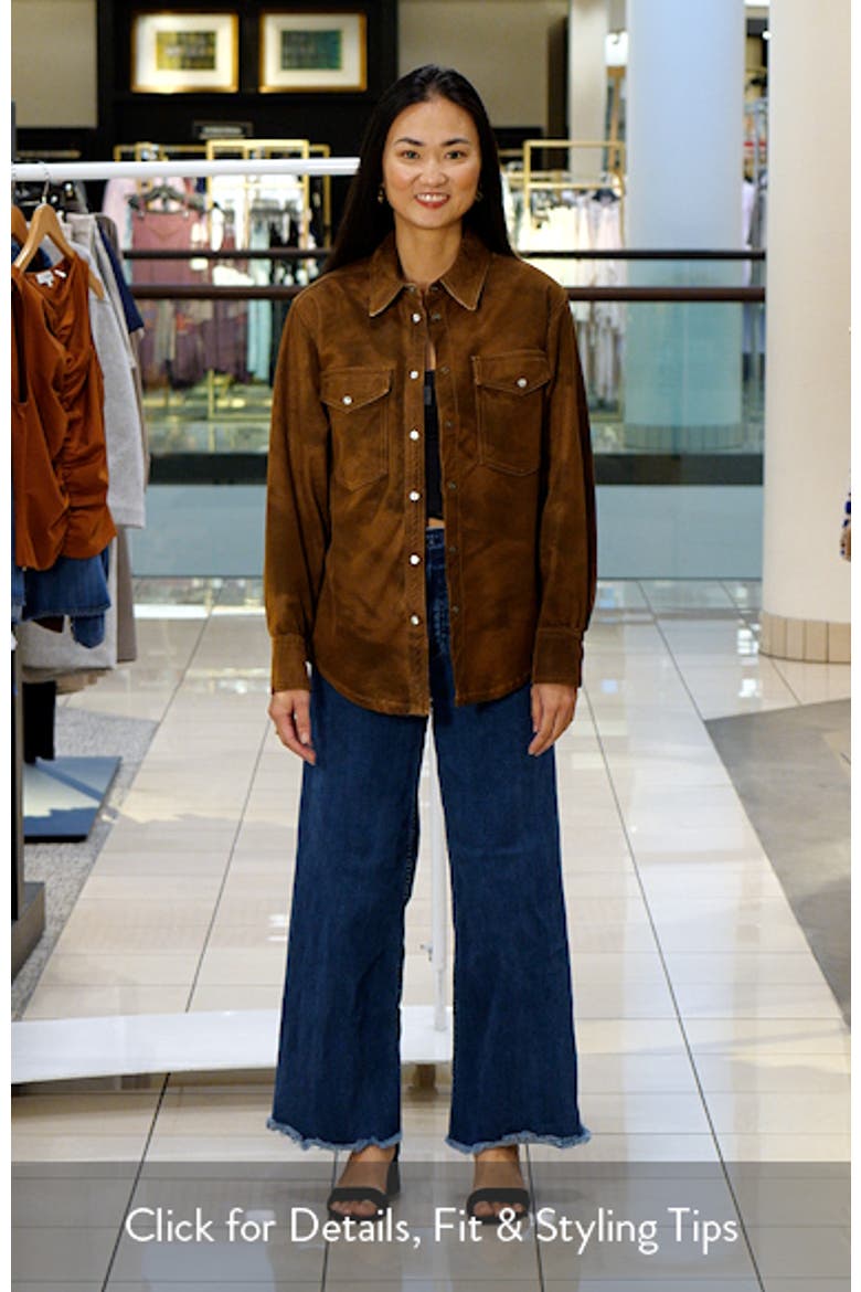 Karima Faux Leather Snap-Up Shirt video