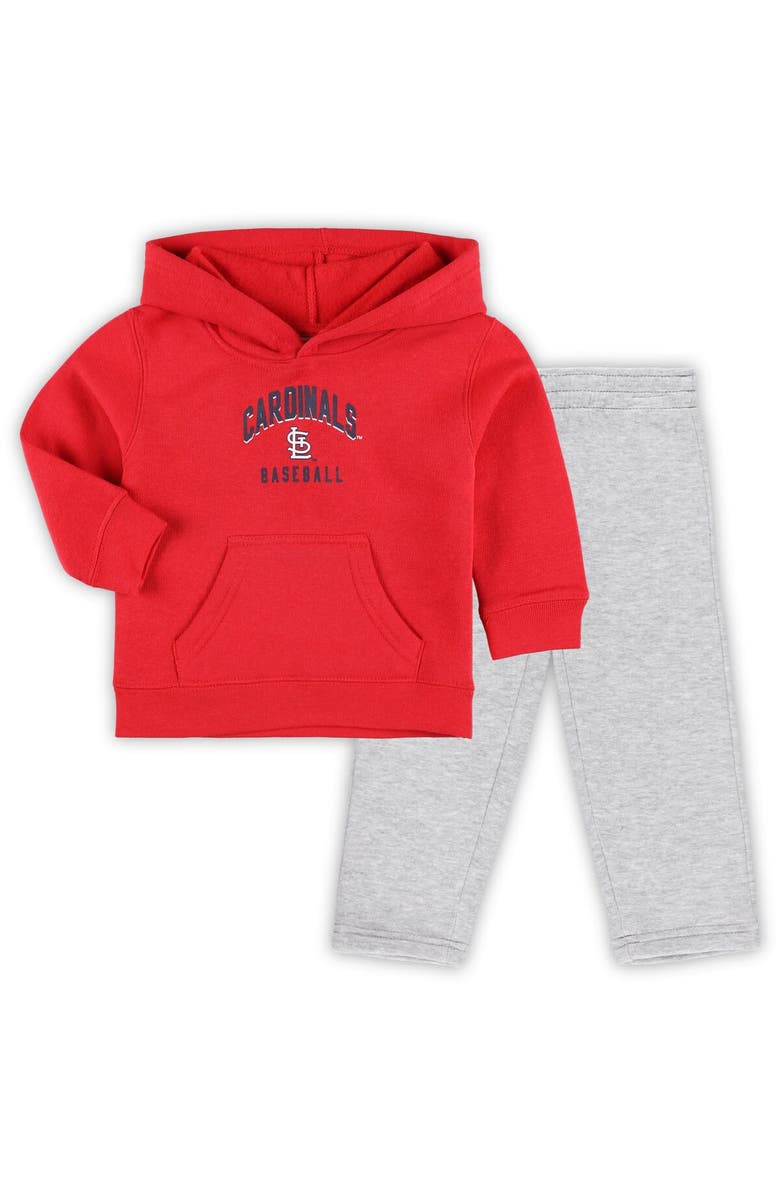 Outerstuff Infant Red/Heather Gray St. Louis Cardinals Play by Play Pullover Hoodie & Pants Set, Main, color, Red