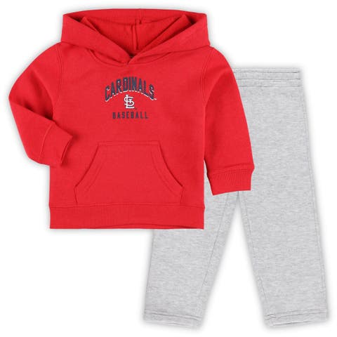 Infant Red/Heather Gray St. Louis Cardinals Play by Play Pullover Hoodie & Pants Set