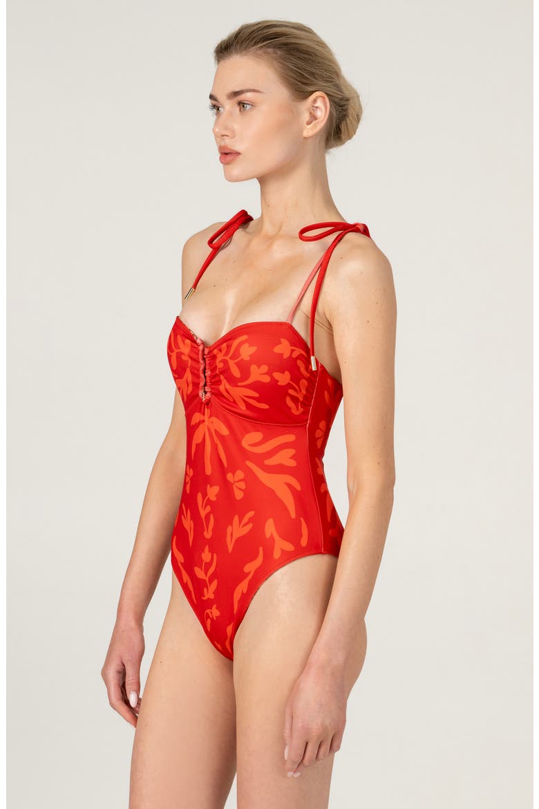 Scarlet Safari Reversible One Piece Swimsuit, Alternate, color, Red